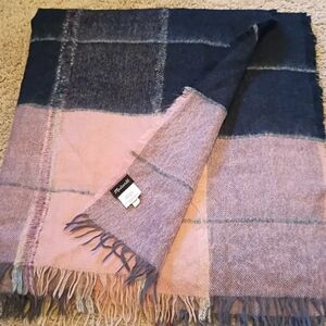 Madewell Buffalo Check Plaid Fringe Scarf